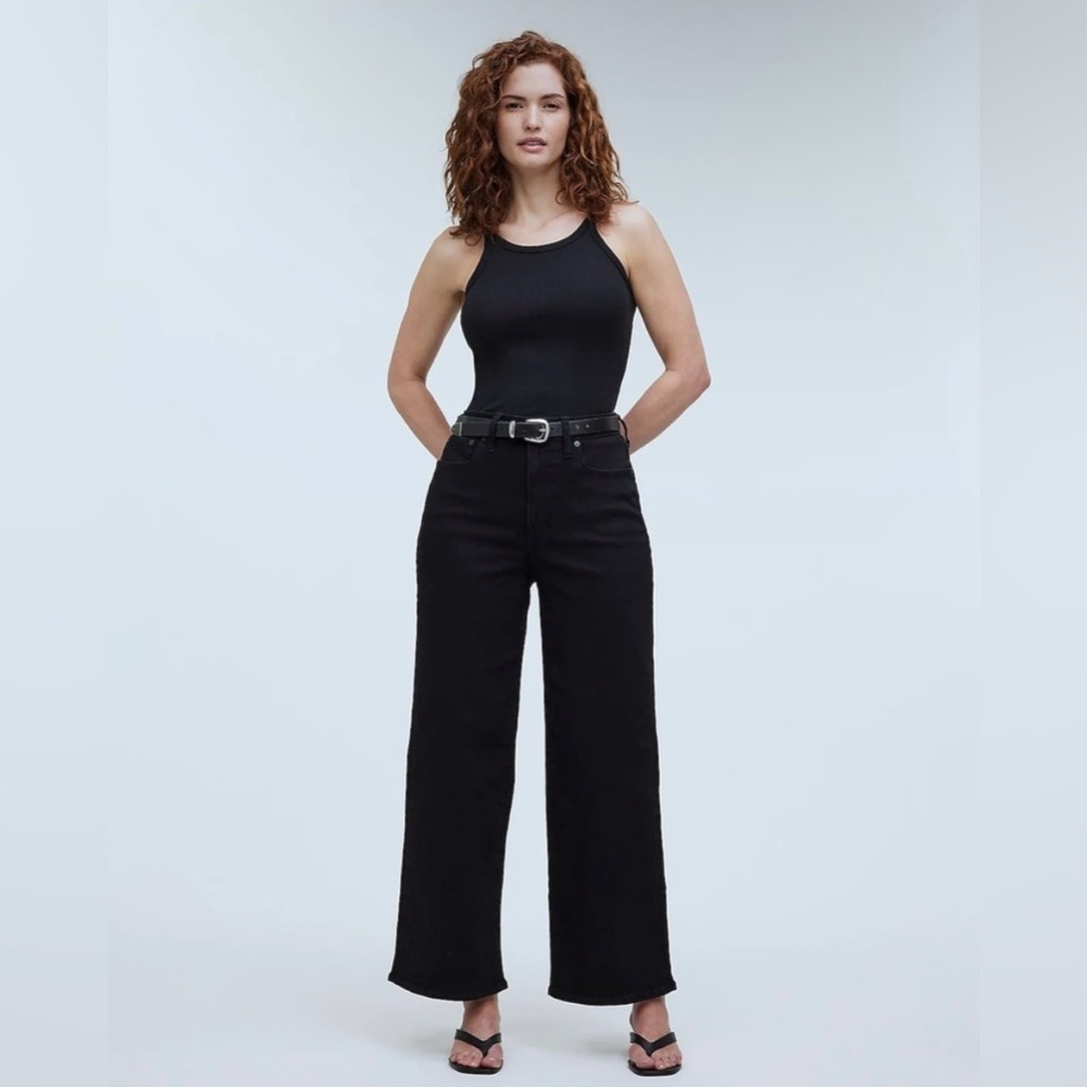 Black Madewell Curvy Perfect Vintage Wide-Leg Jeans - Size 28